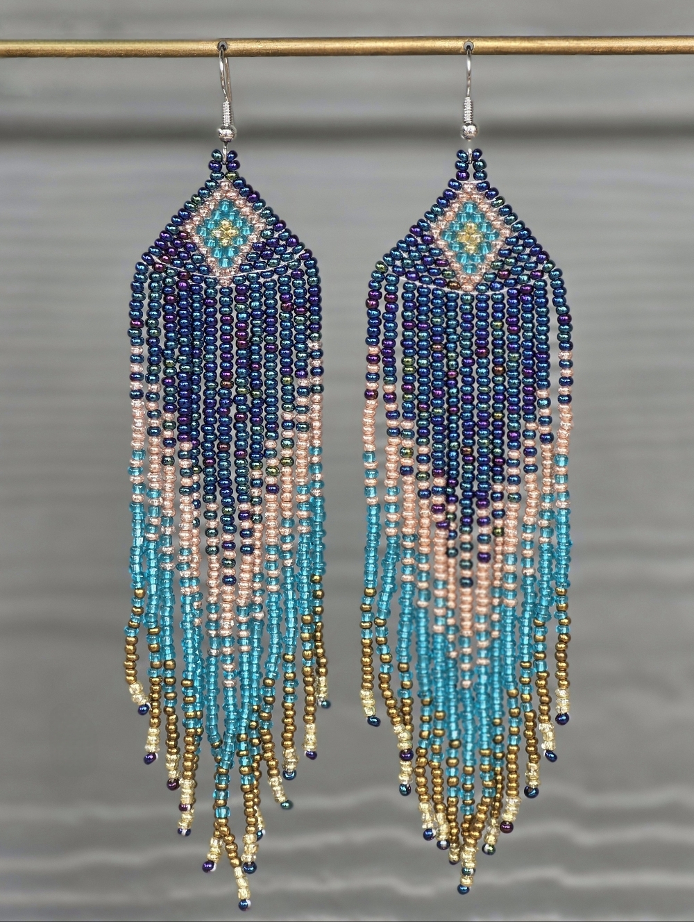 Aia Boho Beaded Fringe Earrings Handmade Jewelry Boheme